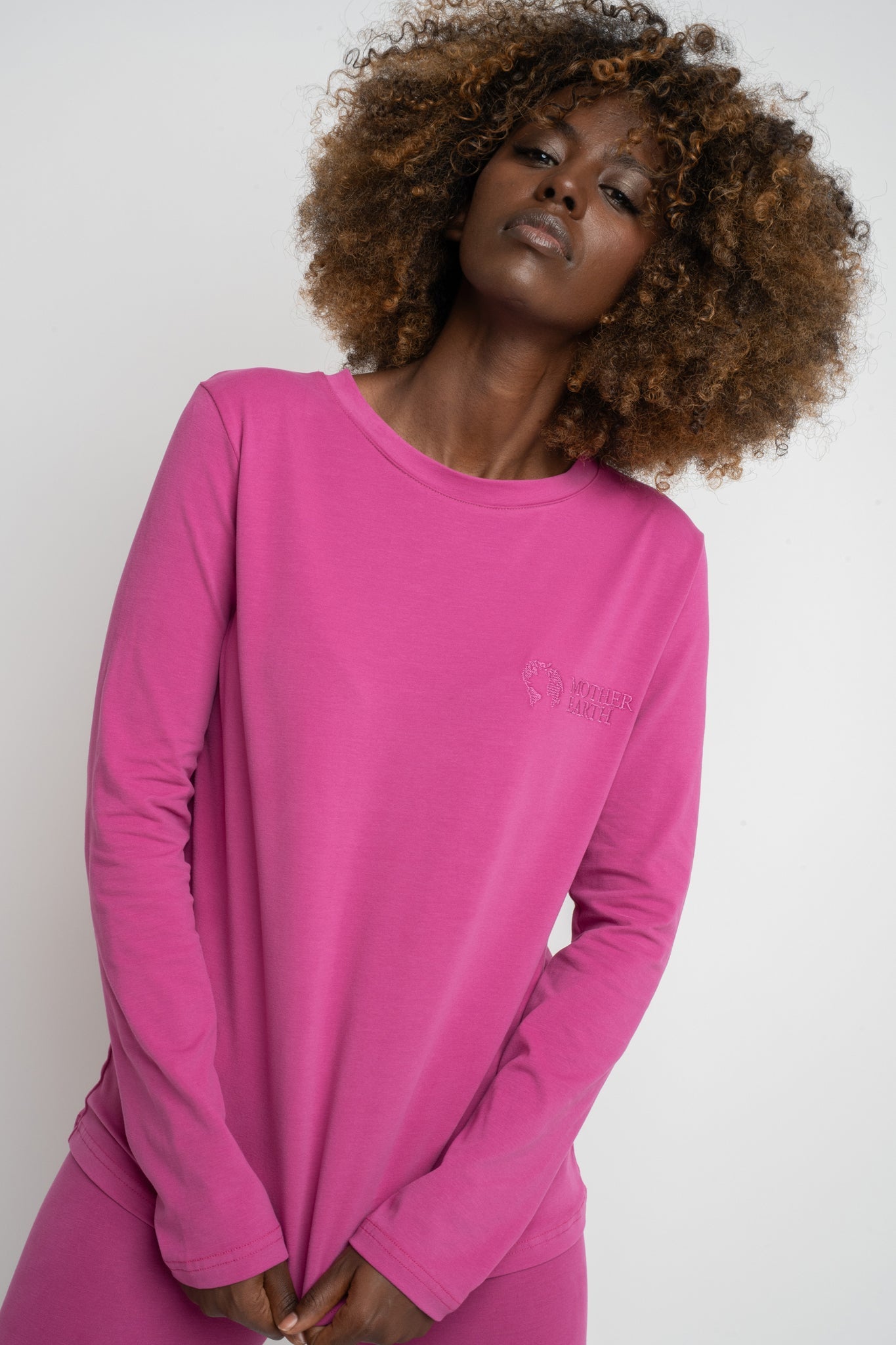 PINK LONG SLEEVE COTTON TOP – KANDY