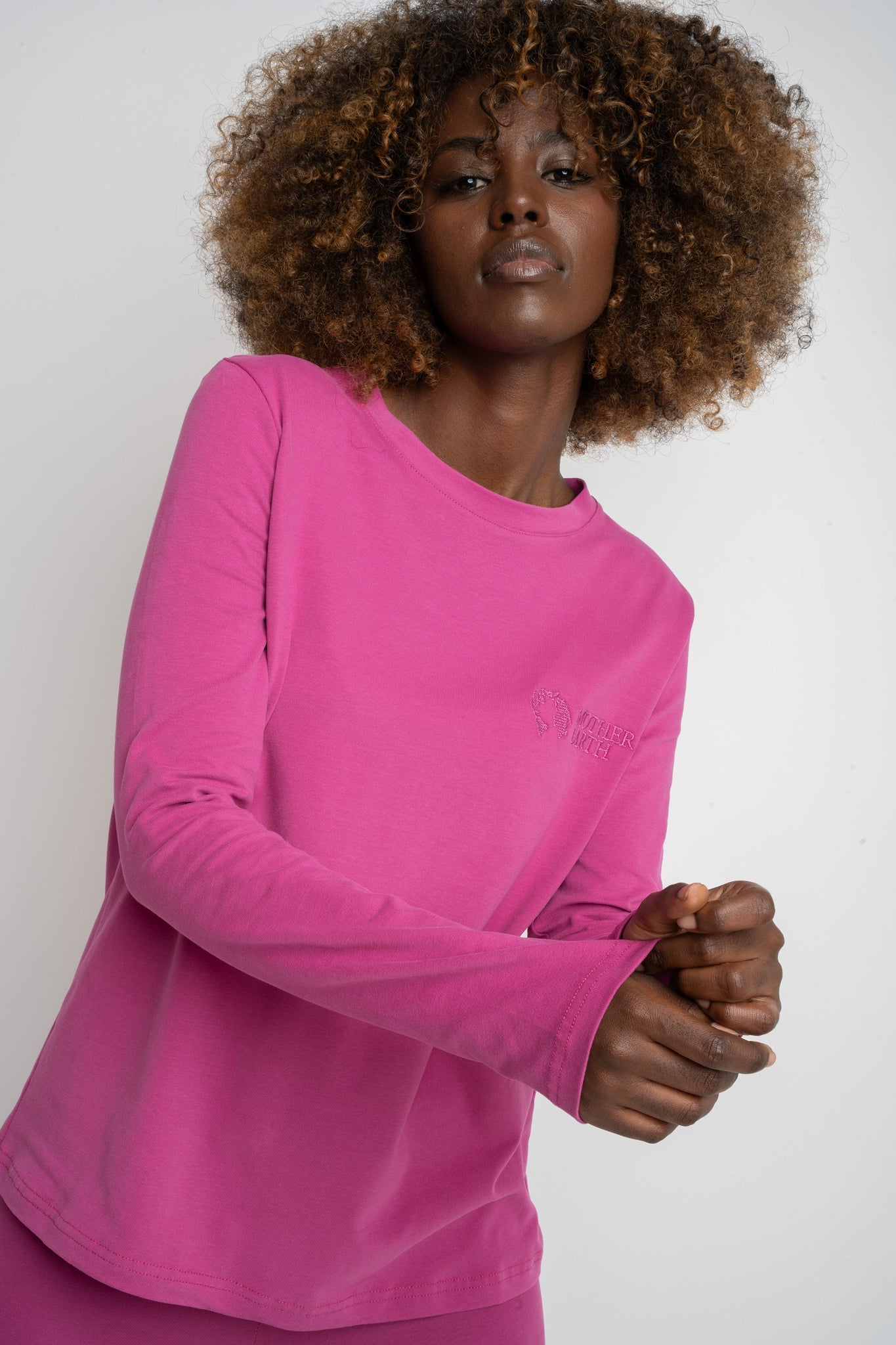 PINK LONG SLEEVE COTTON TOP – KANDY