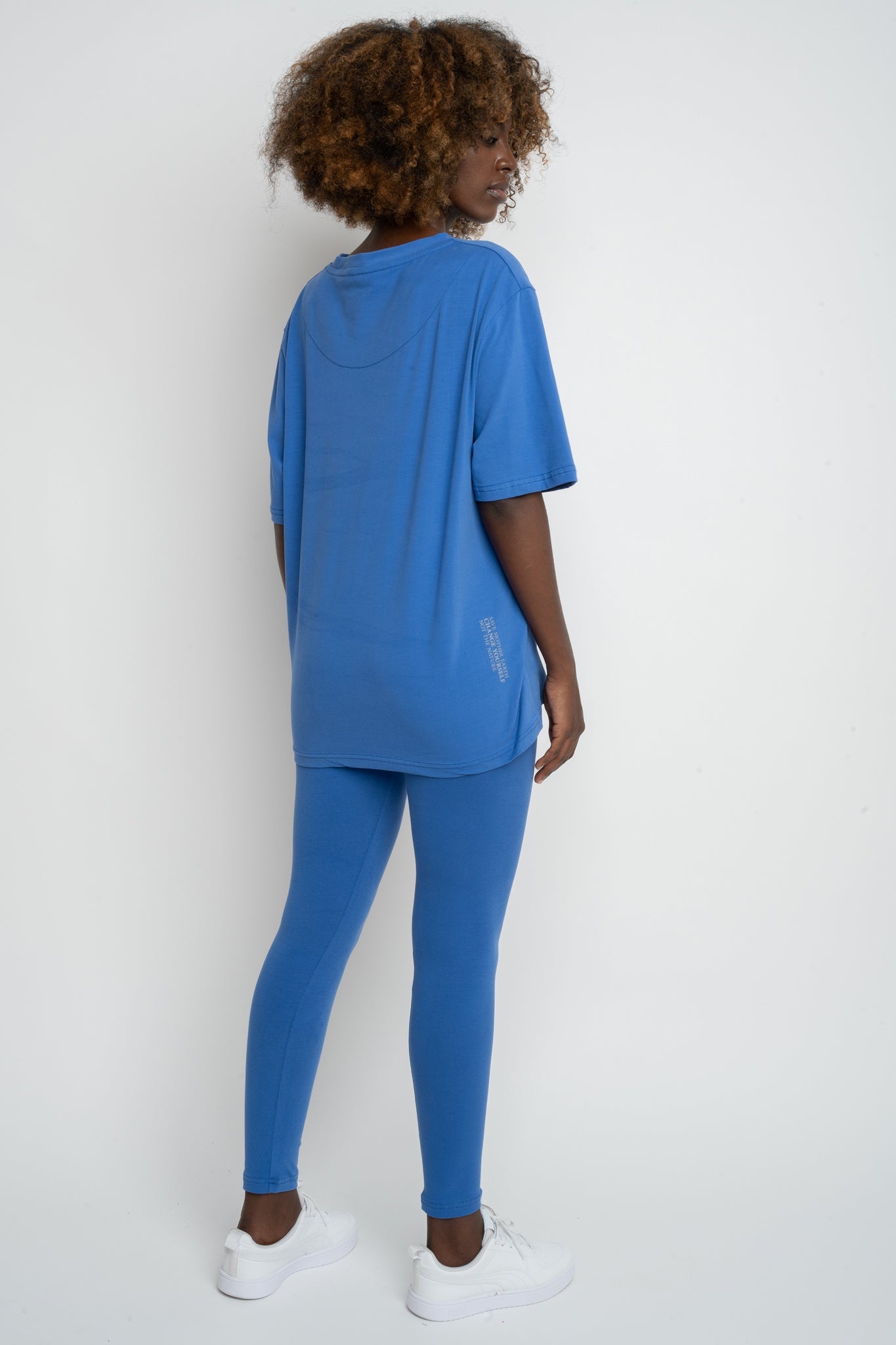 BLUE COTTON LEGGINGS - LUIZIANA