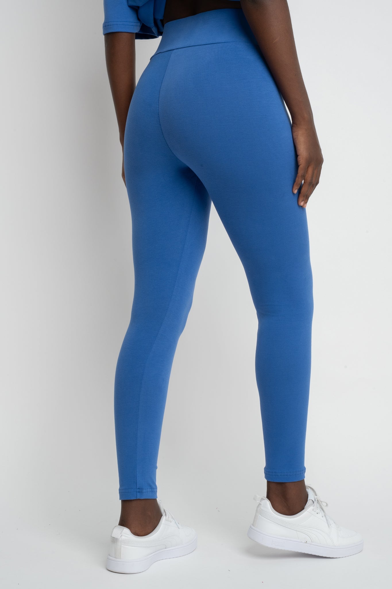 BLUE COTTON LEGGINGS - LUIZIANA
