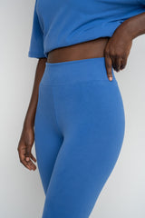 BLUE COTTON LEGGINGS - LUIZIANA