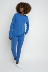 BLUE LONG SLEEVE COTTON TOP – KANDY