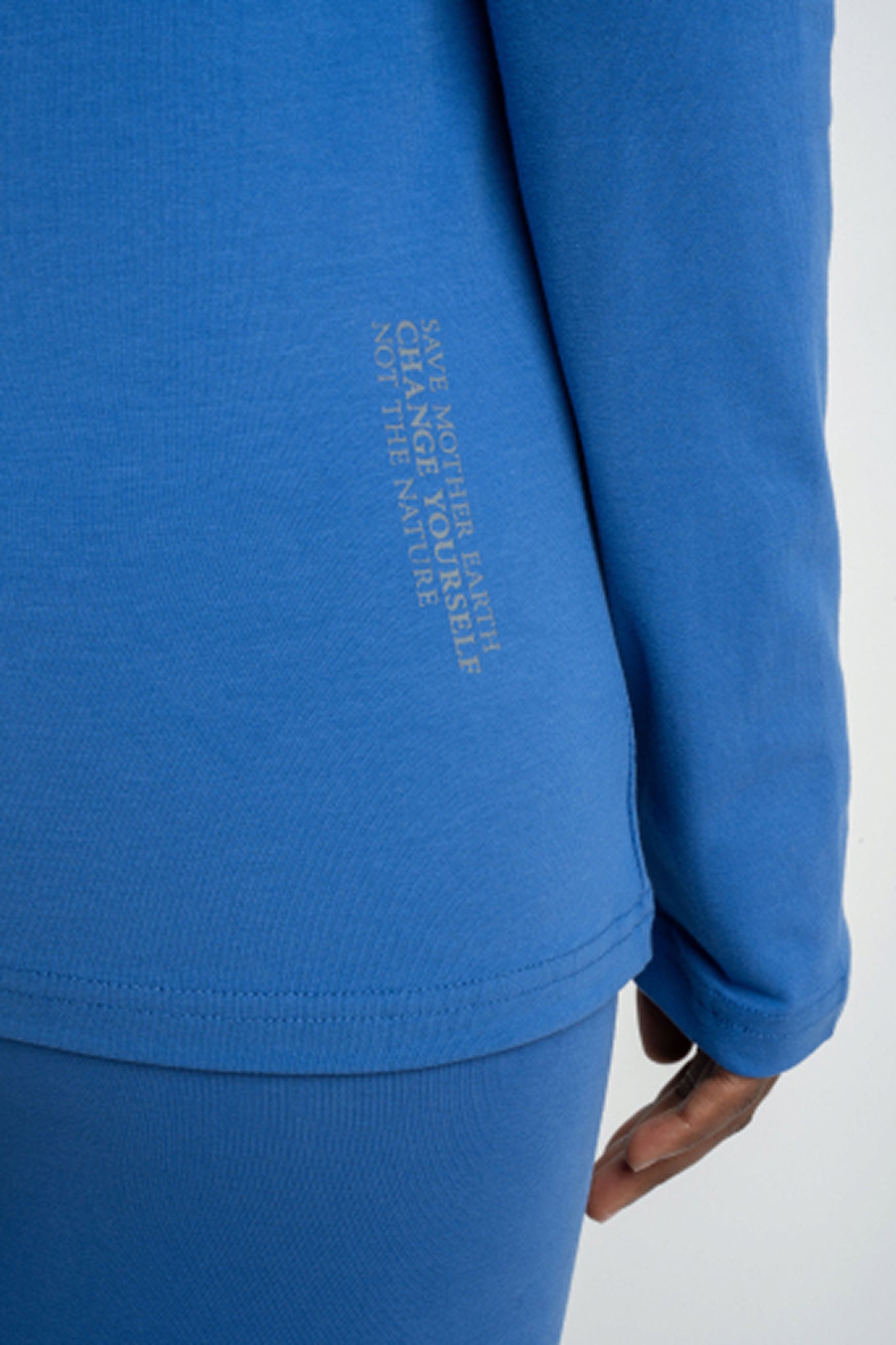BLUE LONG SLEEVE COTTON TOP – KANDY