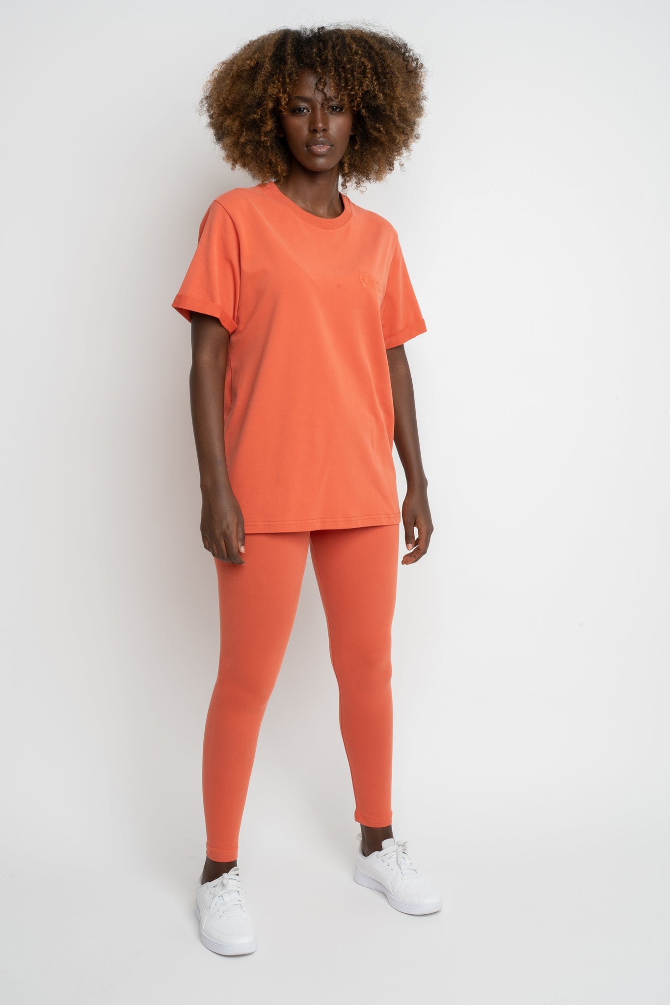 ORANGE COTTON LEGGINGS - LUIZIANA