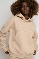 HOODED SWEATSHIRT BEIGE – MURIA
