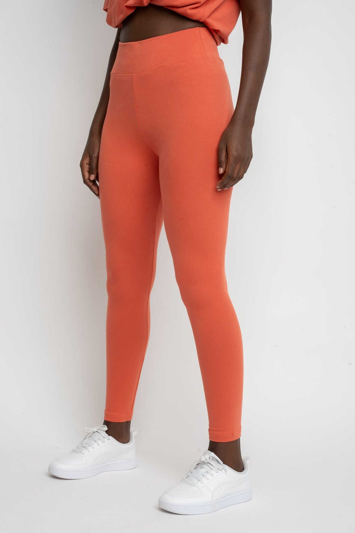 ORANGE COTTON LEGGINGS - LUIZIANA