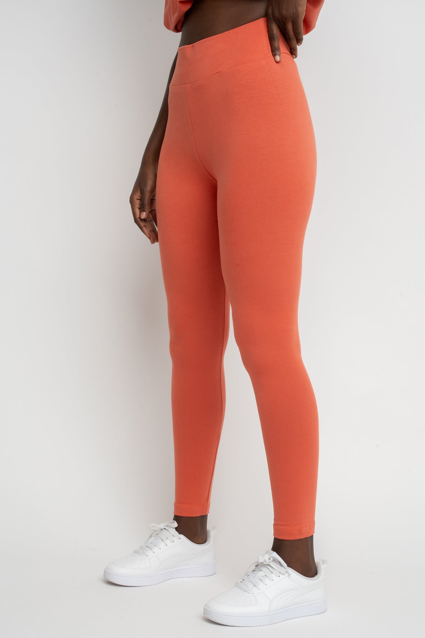 ORANGE COTTON LEGGINGS - LUIZIANA