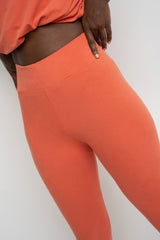 ORANGE COTTON LEGGINGS - LUIZIANA
