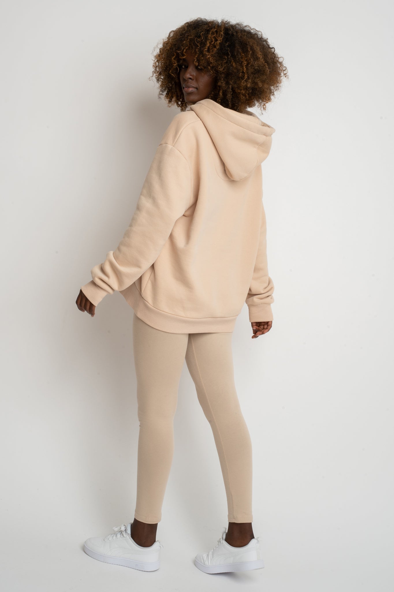 BEIGE HOODED SWEATSHIRT - MOHELI