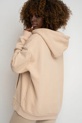 BEIGE HOODED SWEATSHIRT - MOHELI