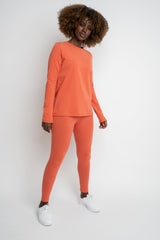 ORANGE LONG SLEEVE COTTON TOP – KANDY