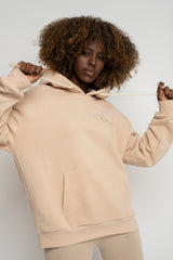 BEIGE HOODED SWEATSHIRT - MOHELI