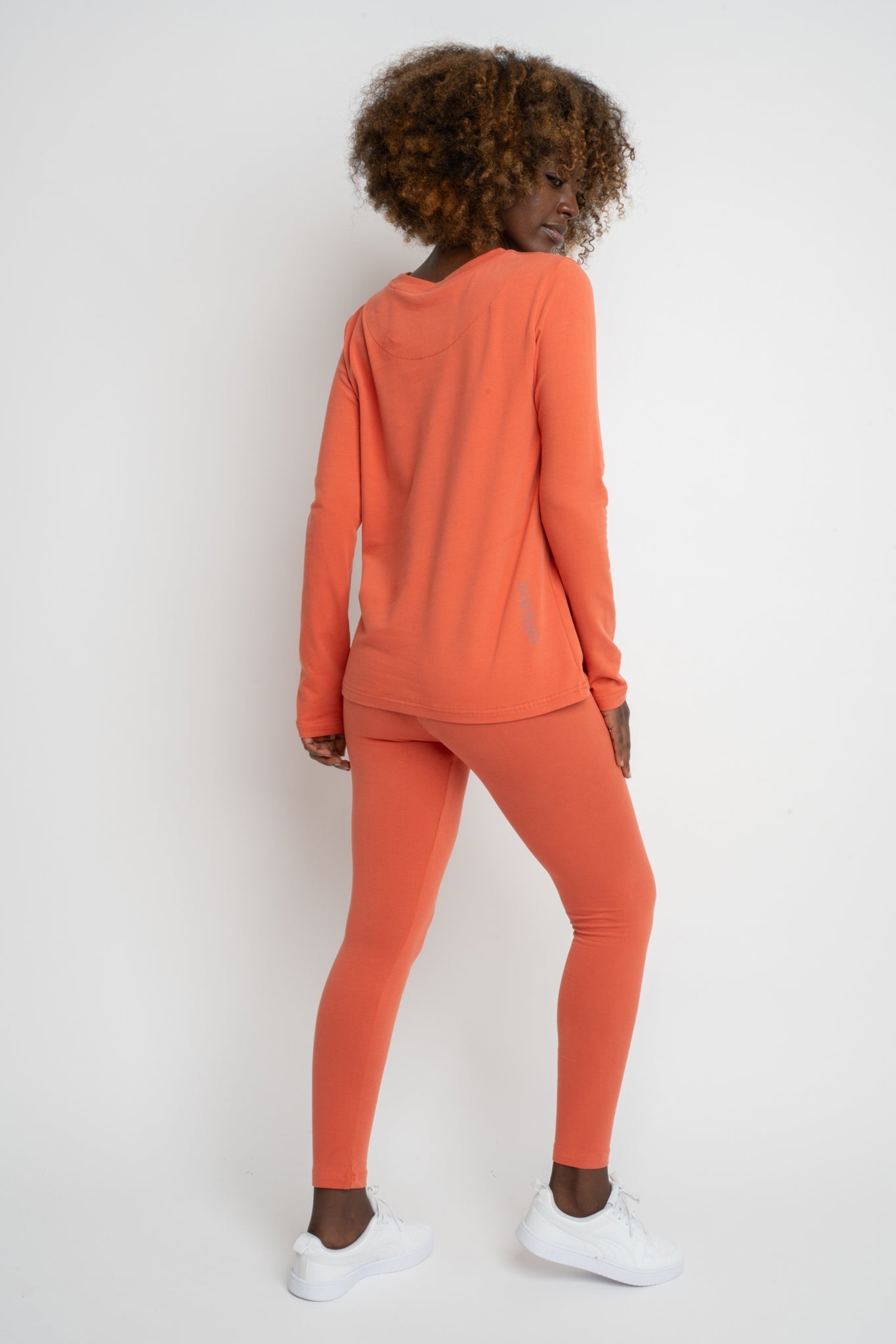 ORANGE LONG SLEEVE COTTON TOP – KANDY