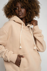 BEIGE HOODED SWEATSHIRT - MOHELI