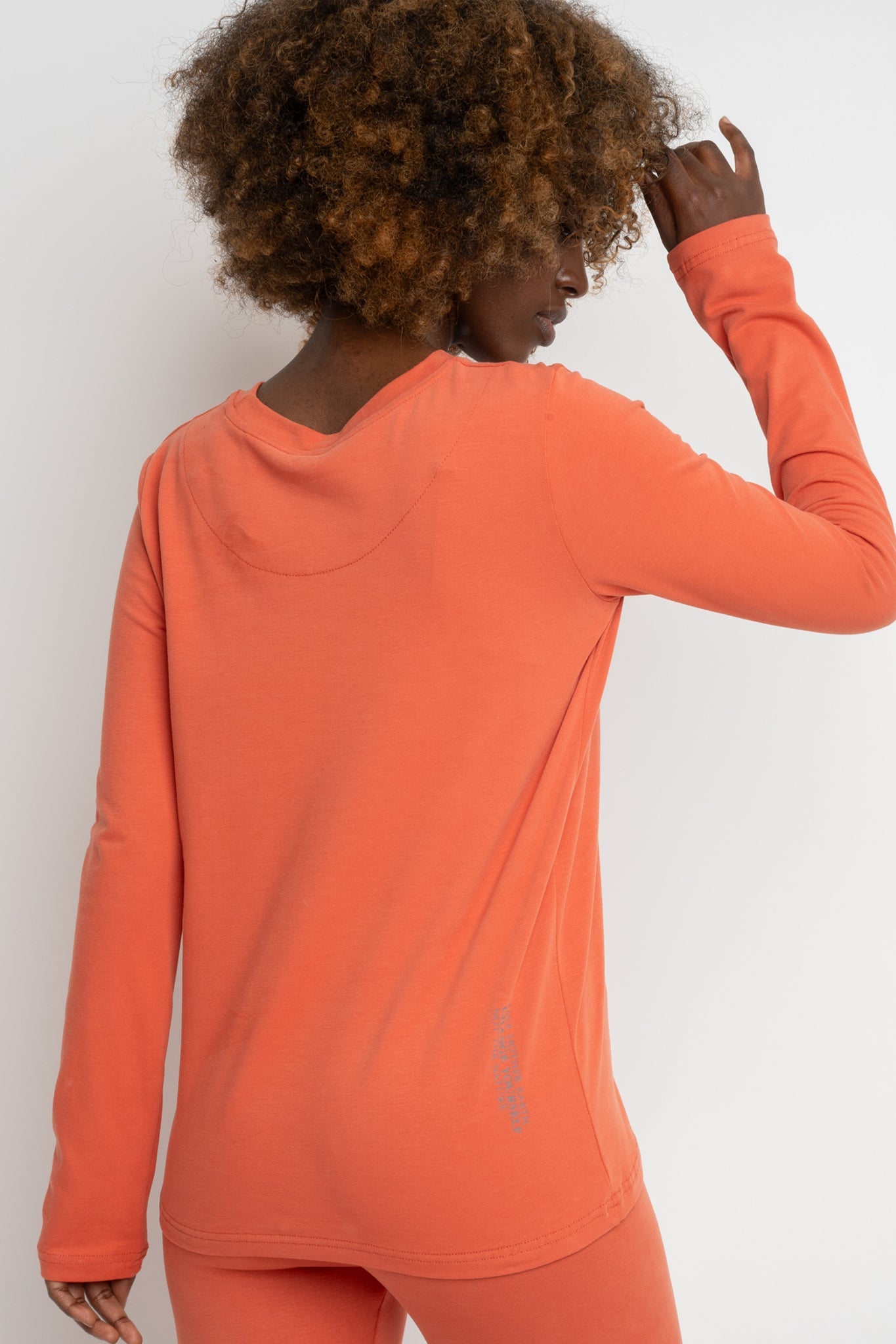 ORANGE LONG SLEEVE COTTON TOP – KANDY