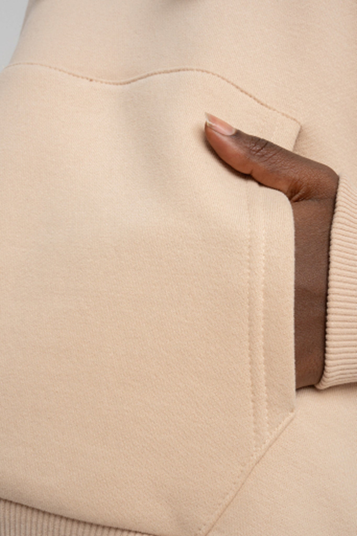 BEIGE HOODED SWEATSHIRT - MOHELI