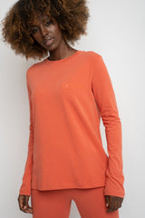 ORANGE LONG SLEEVE COTTON TOP – KANDY