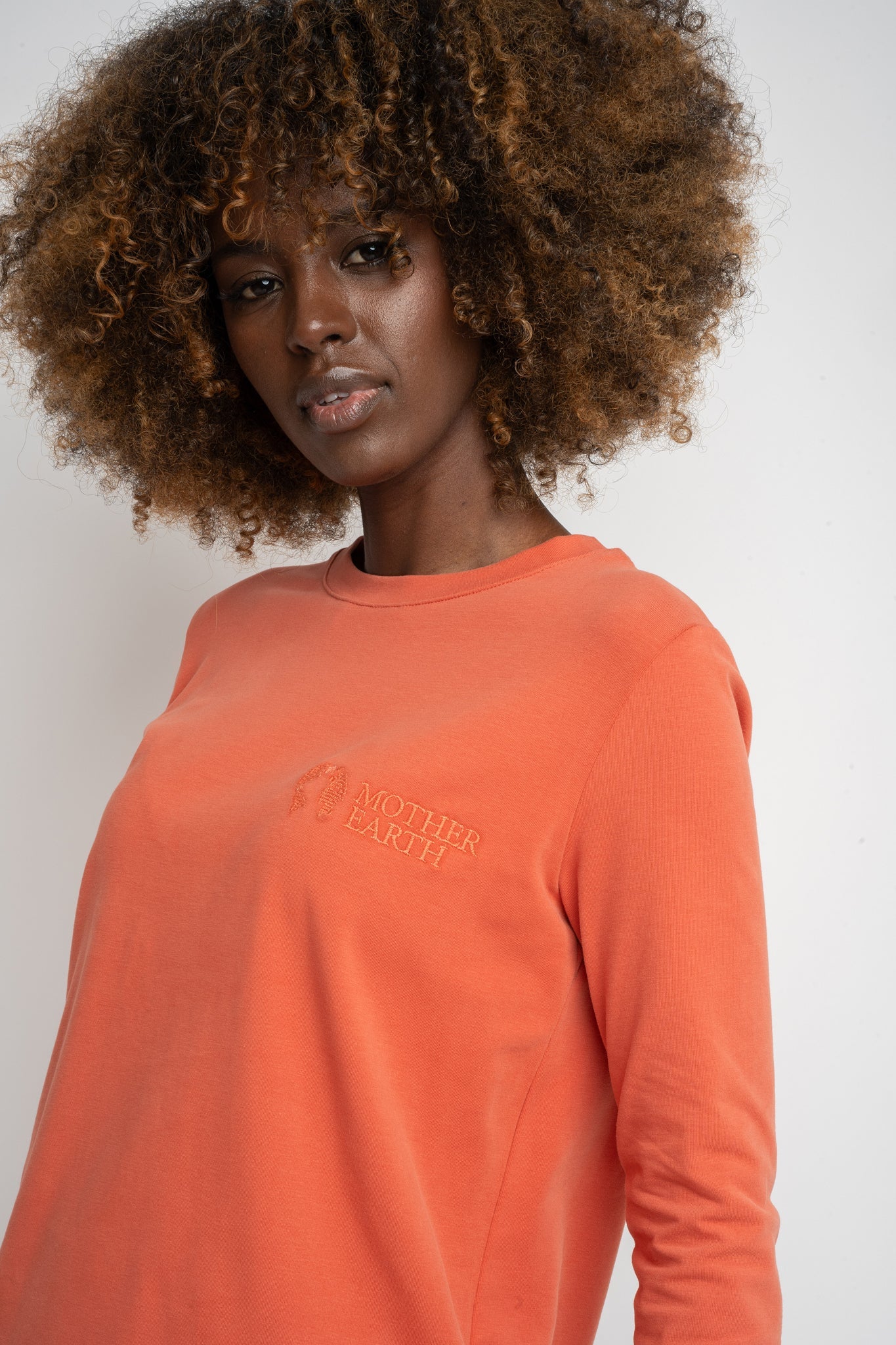 ORANGE LONG SLEEVE COTTON TOP – KANDY