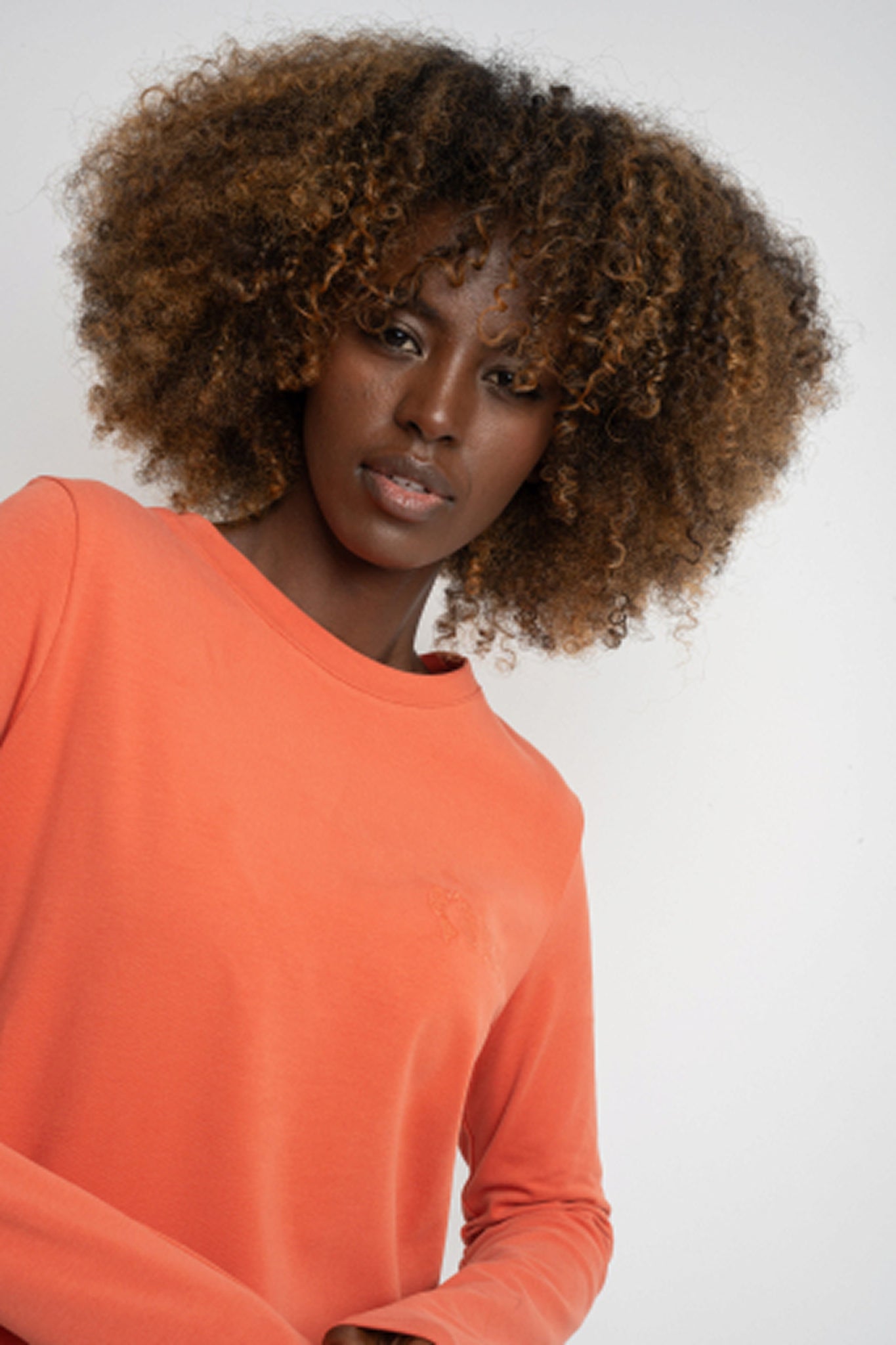 ORANGE LONG SLEEVE COTTON TOP – KANDY