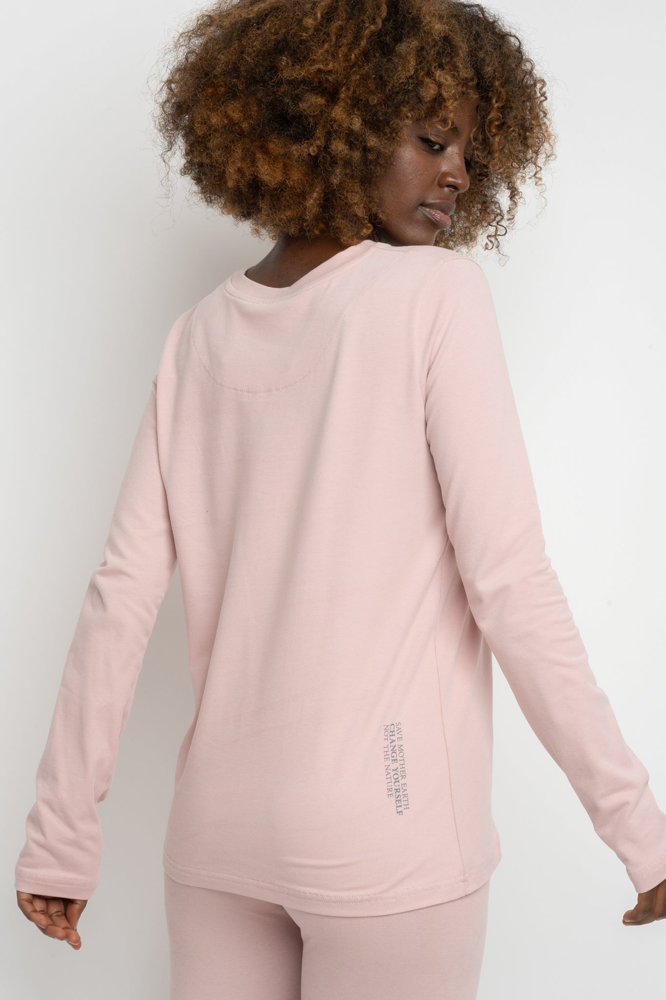LIGHT PINK LONG SLEEVE COTTON TOP – KANDY