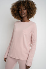 LIGHT PINK LONG SLEEVE COTTON TOP – KANDY
