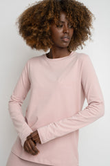 LIGHT PINK LONG SLEEVE COTTON TOP – KANDY