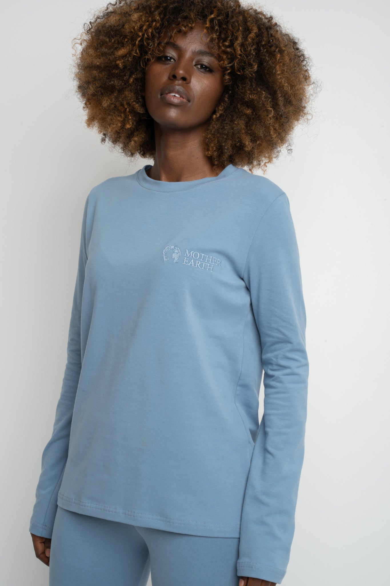 DARK NAVY LONG SLEEVE COTTON TOP – KANDY