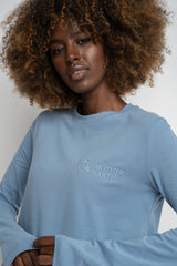 DARK NAVY LONG SLEEVE COTTON TOP – KANDY