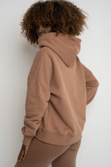 HOODED SWEATSHIRT BROWN – MURIA