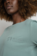 TURQUOISE LONG SLEEVE COTTON TOP – KANDY