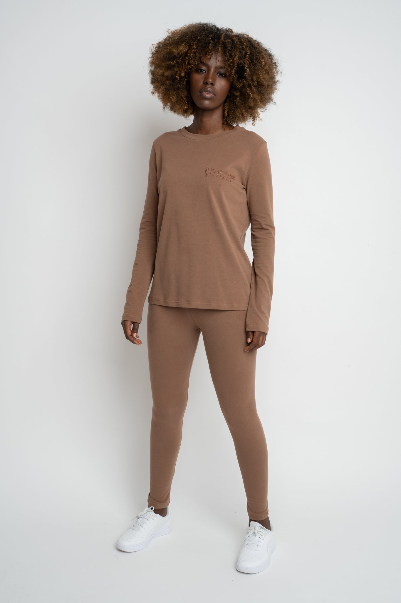 BROWN LONG SLEEVE COTTON TOP – KANDY