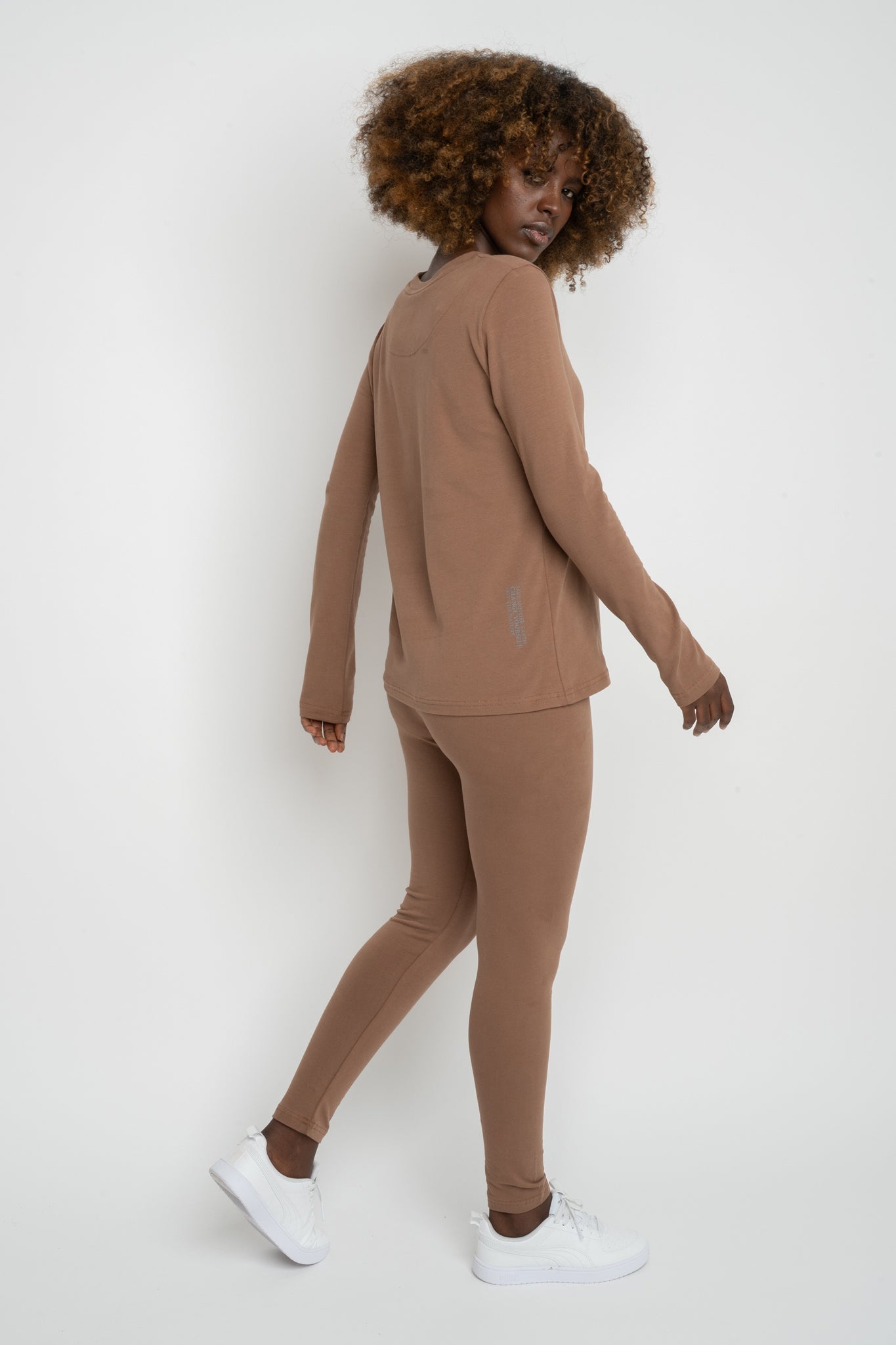 BROWN LONG SLEEVE COTTON TOP – KANDY