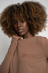 BROWN LONG SLEEVE COTTON TOP – KANDY