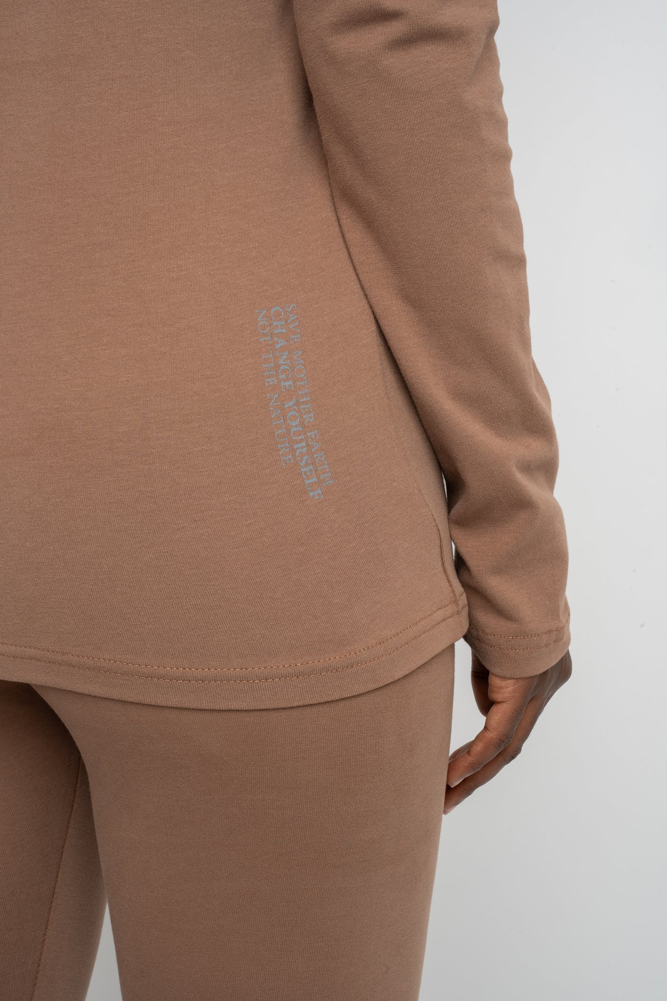 BROWN LONG SLEEVE COTTON TOP – KANDY