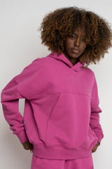 HOODED SWEATSHIRT PINK – MURIA