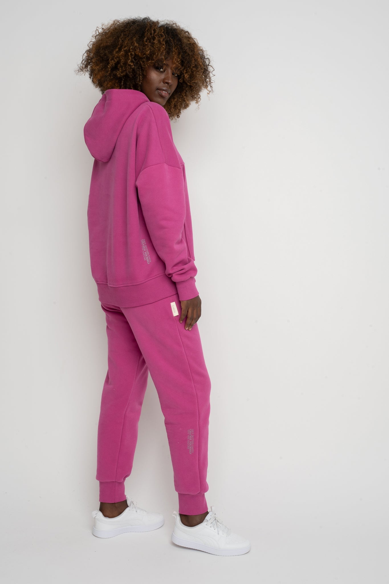 HOODED SWEATSHIRT PINK – MURIA