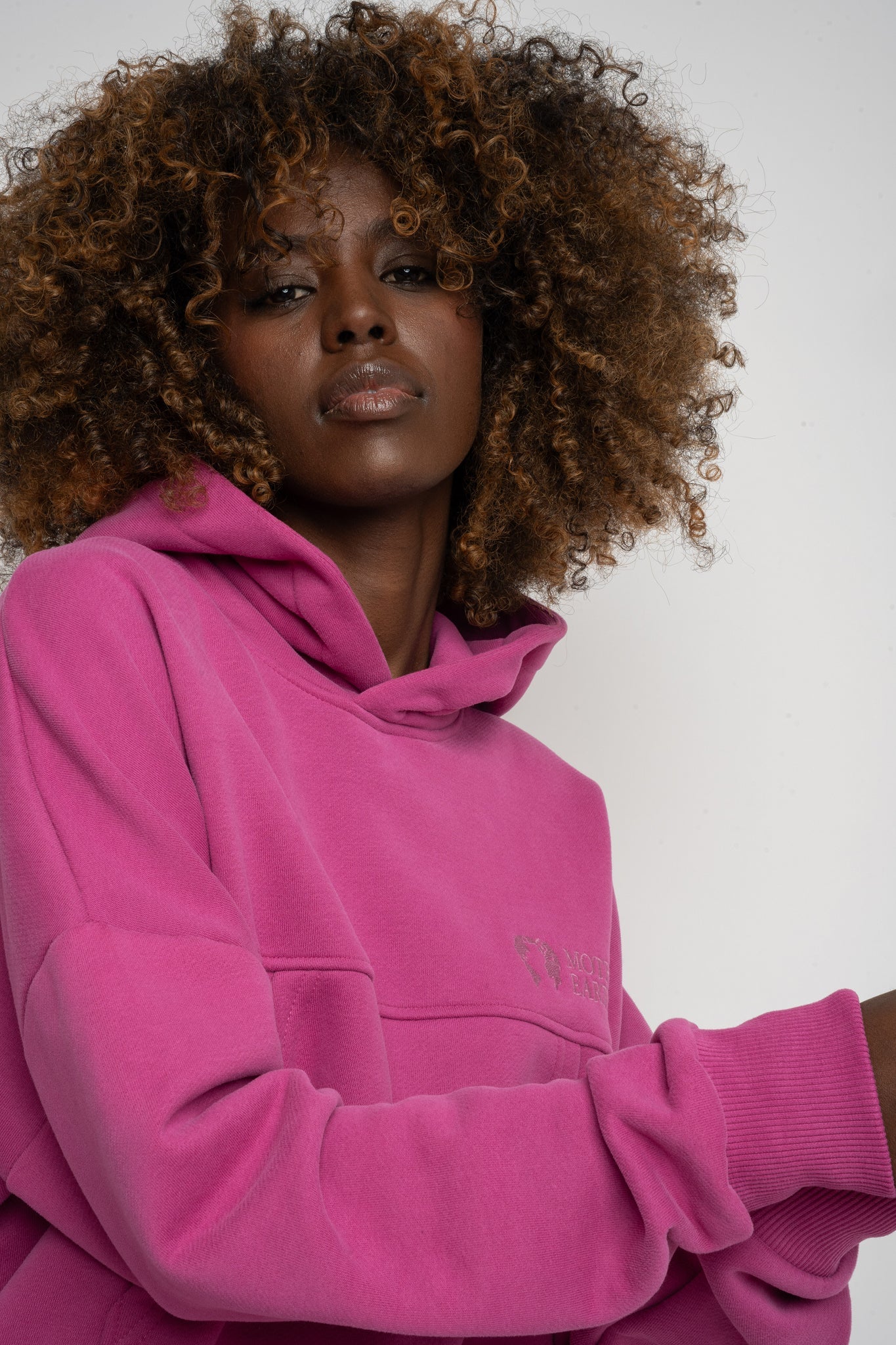 HOODED SWEATSHIRT PINK – MURIA
