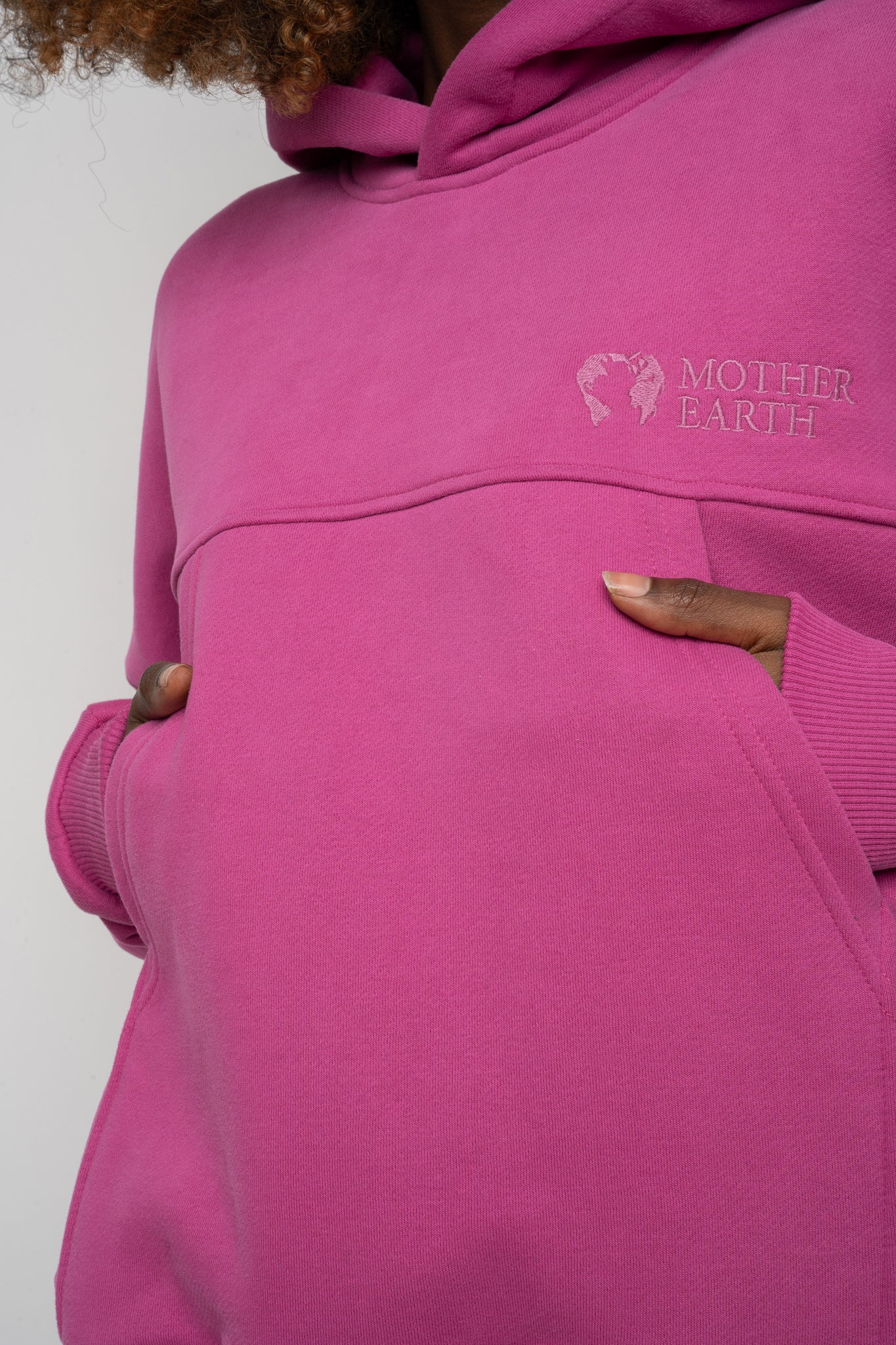 HOODED SWEATSHIRT PINK – MURIA