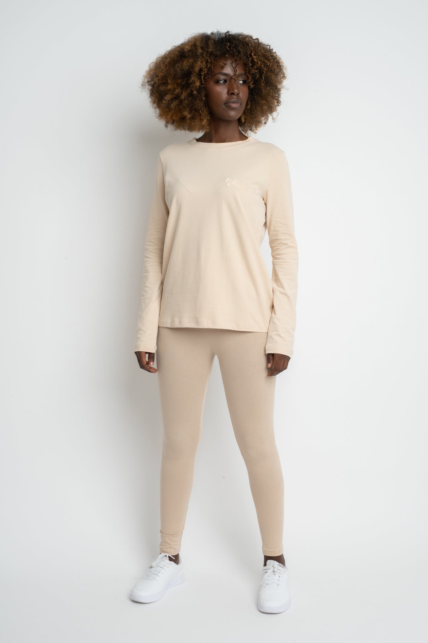 BEIGE LONG SLEEVE COTTON TOP – KANDY