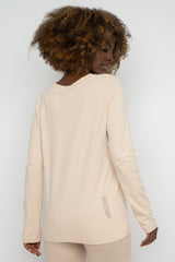 BEIGE LONG SLEEVE COTTON TOP – KANDY