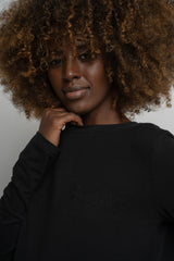 BLACK LONG SLEEVE COTTON TOP – KANDY
