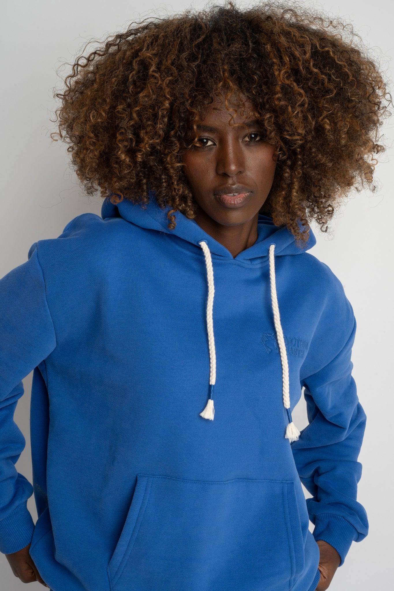 BLUE HOODED SWEATSHIRT - MOHELI