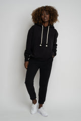 BLACK HOODED SWEATSHIRT - MOHELI