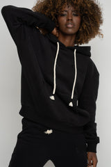 BLACK HOODED SWEATSHIRT - MOHELI
