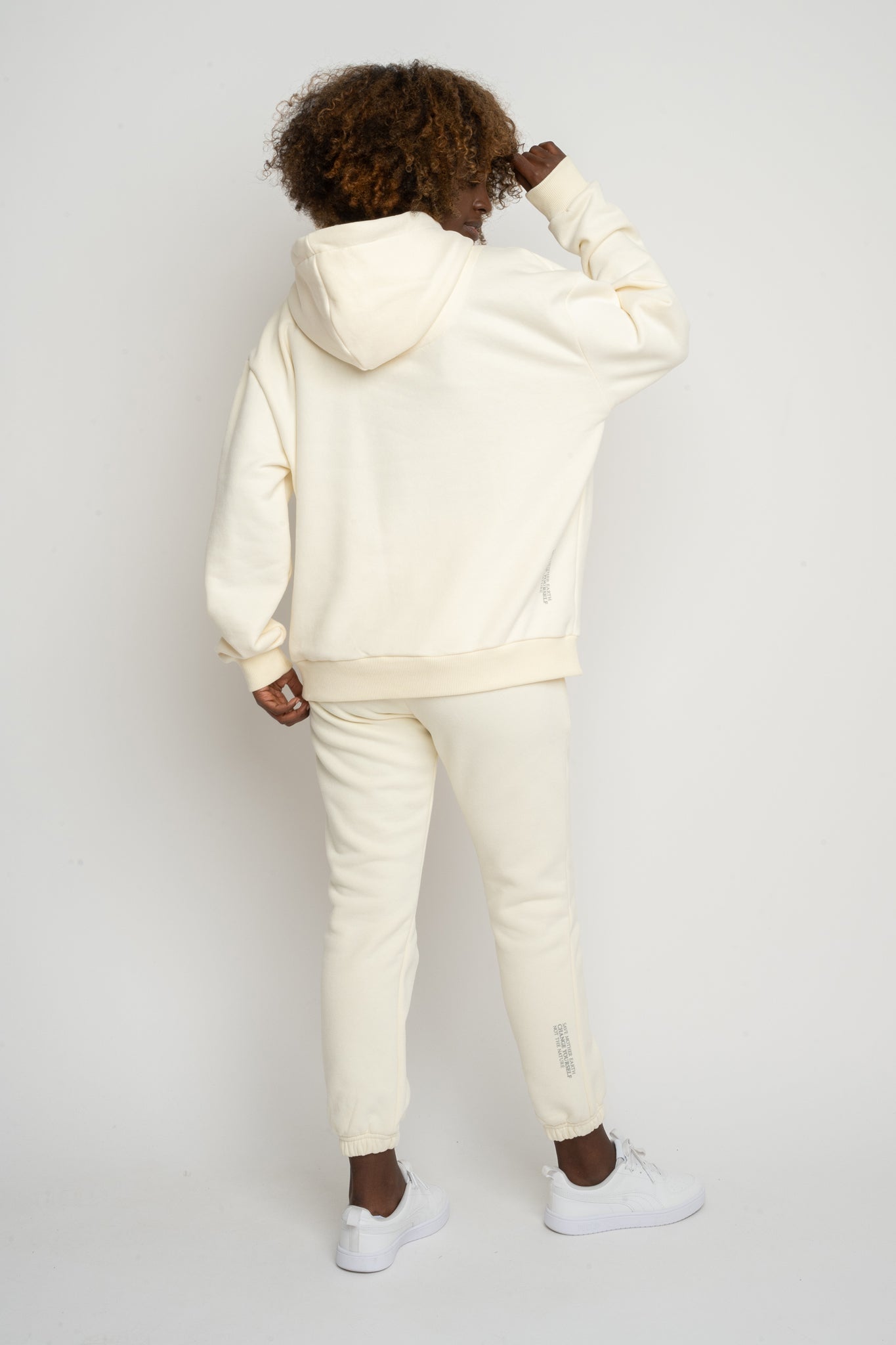 ECRU HOODED SWEATSHIRT - MOHELI
