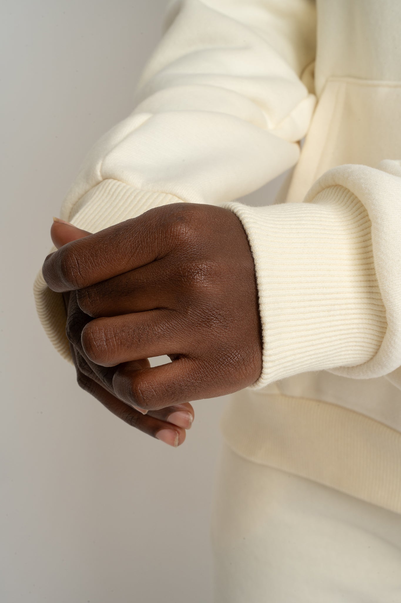 ECRU HOODED SWEATSHIRT - MOHELI