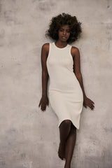 FITTED STRAPPY DRESS LIGHT GRAY – ANJOU