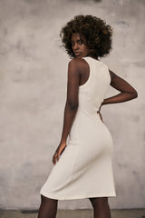 FITTED STRAPPY DRESS LIGHT GRAY – ANJOU