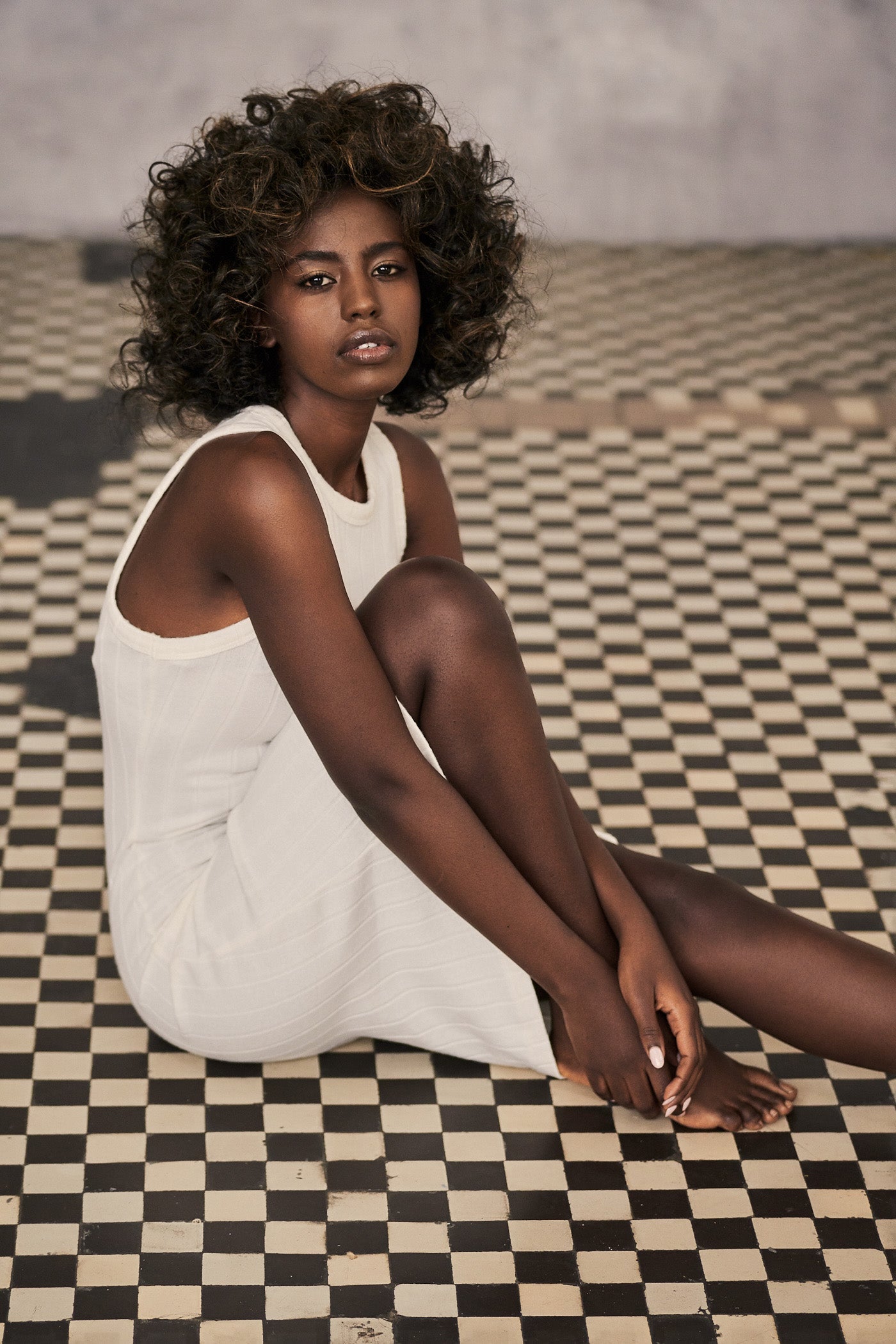 FITTED STRAPPY DRESS LIGHT GRAY – ANJOU