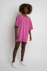 T-SHIRT WITH WASHED EFFECT PINK - ARETE